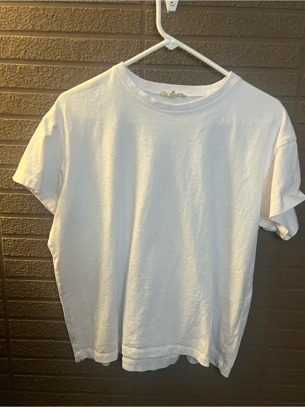 Madewell White Crewneck Short Sleeve Tee size M